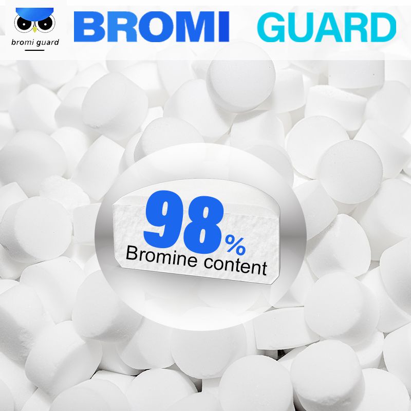 BROMIGUARD【2.5 lbs】 1-Inch Bromine Tabs, Chemical Sanitizer for Spas & Hot Tubs, Bromine Chemical Tabs