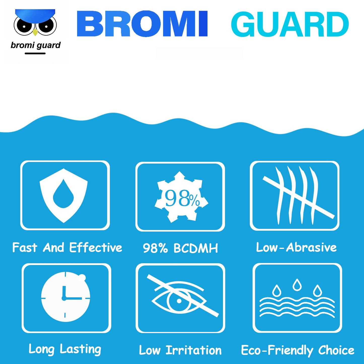 BROMIGUARD【2.5 lbs】 1-Inch Bromine Tabs, Chemical Sanitizer for Spas & Hot Tubs, Bromine Chemical Tabs