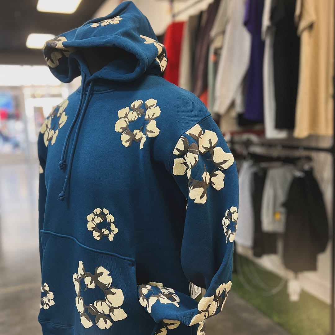 Denim Tears Hoodie, Kaktus Pflanzen Flohmarkt, Pullover Hoodie, Weißer Baumwollkranz Sweatshirt für Männer/Frauen