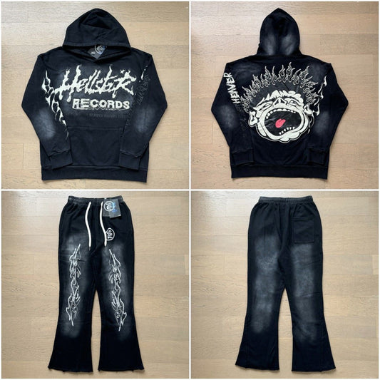 Edgy Aesthetic Hoodie and Sweatpants Set
