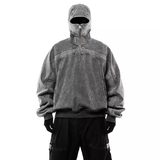Balaclava Hoodies, Frottee, Pullover-Sweatshirt für Männer/Frauen