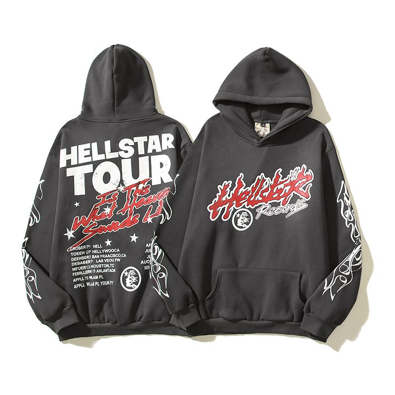 Hellstar Black Red Letter Hoodie