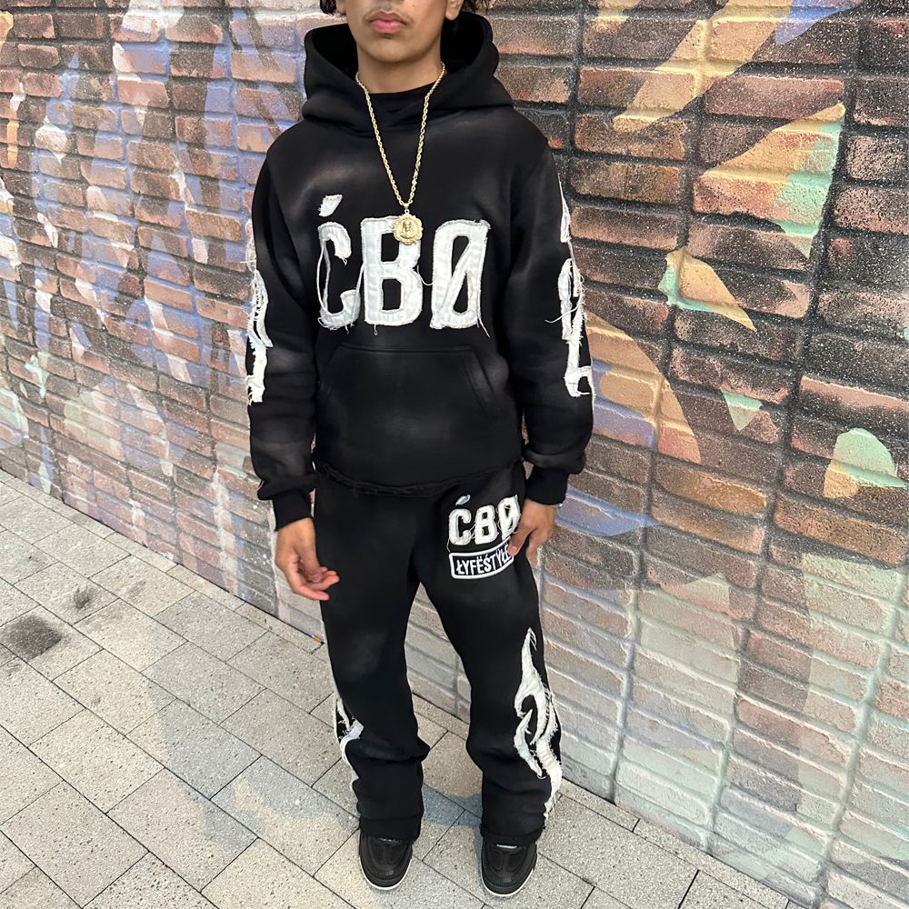 Lifestyle Quote Distressed Hoodie