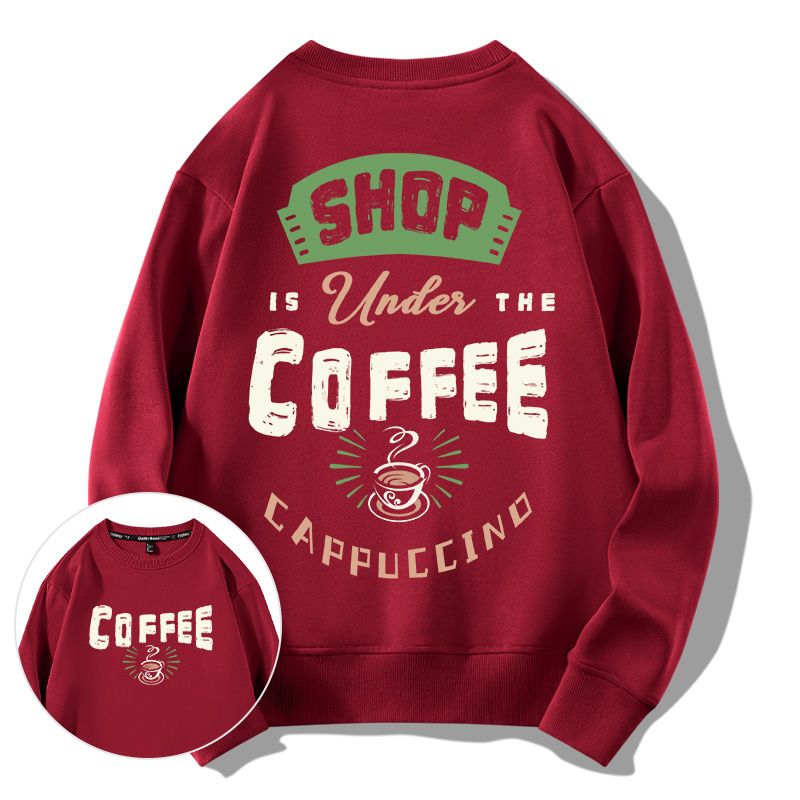 Red - Coffee Lover - Crewneck Hoodie