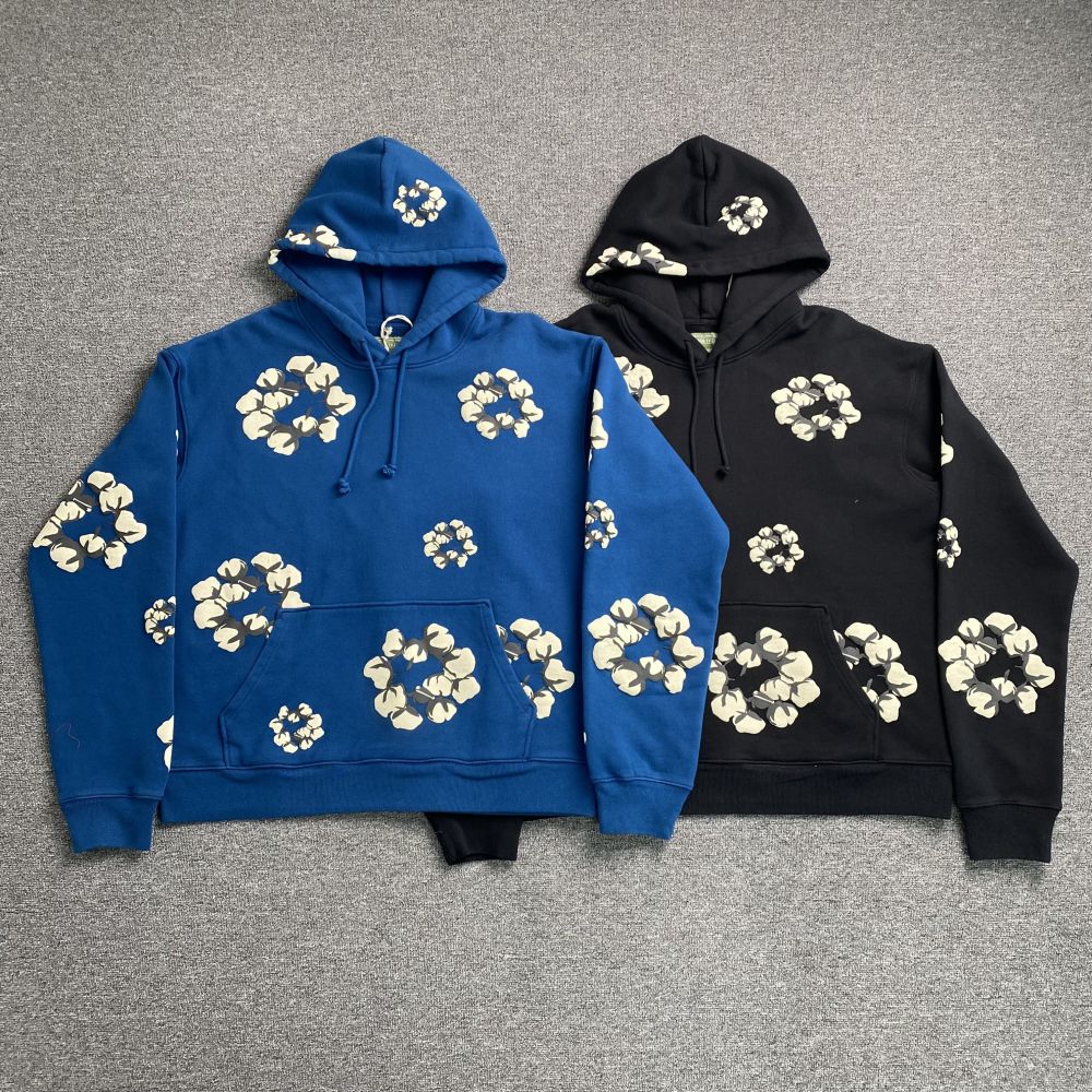 Denim Tears Hoodie, Kaktus Pflanzen Flohmarkt, Pullover Hoodie, Weißer Baumwollkranz Sweatshirt für Männer/Frauen