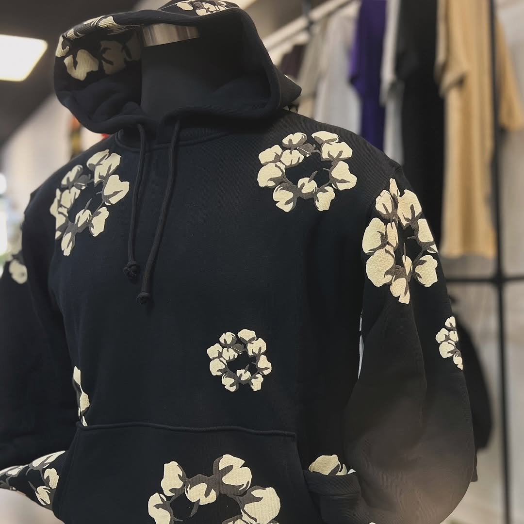 Denim Tears Hoodie, Kaktus Pflanzen Flohmarkt, Pullover Hoodie, Weißer Baumwollkranz Sweatshirt für Männer/Frauen