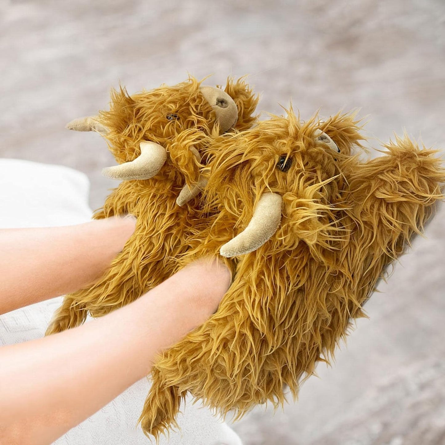 Fuzzy Cow House Slipper