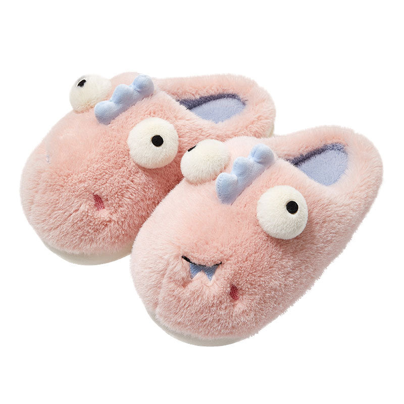 Big Eyes Cartoon Monster Fluffy House Slippers