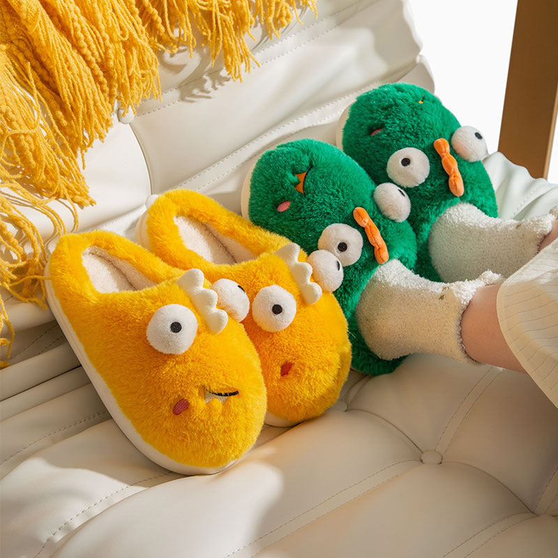 Big Eyes Cartoon Monster Fluffy House Slippers