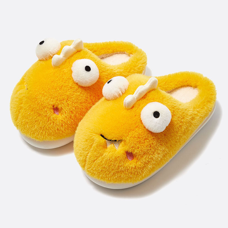 Big Eyes Cartoon Monster Fluffy House Slippers