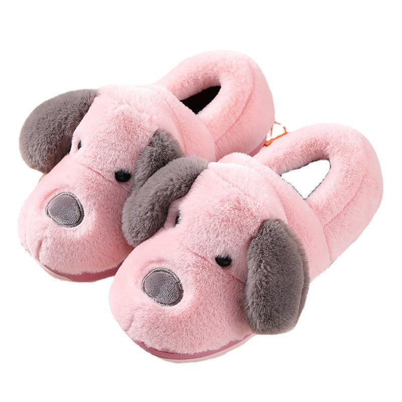 Pink - Cute Ears Puppy Fluffy House Slipper