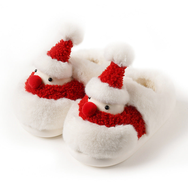 Christmas Snowman Fluffy House Slippers