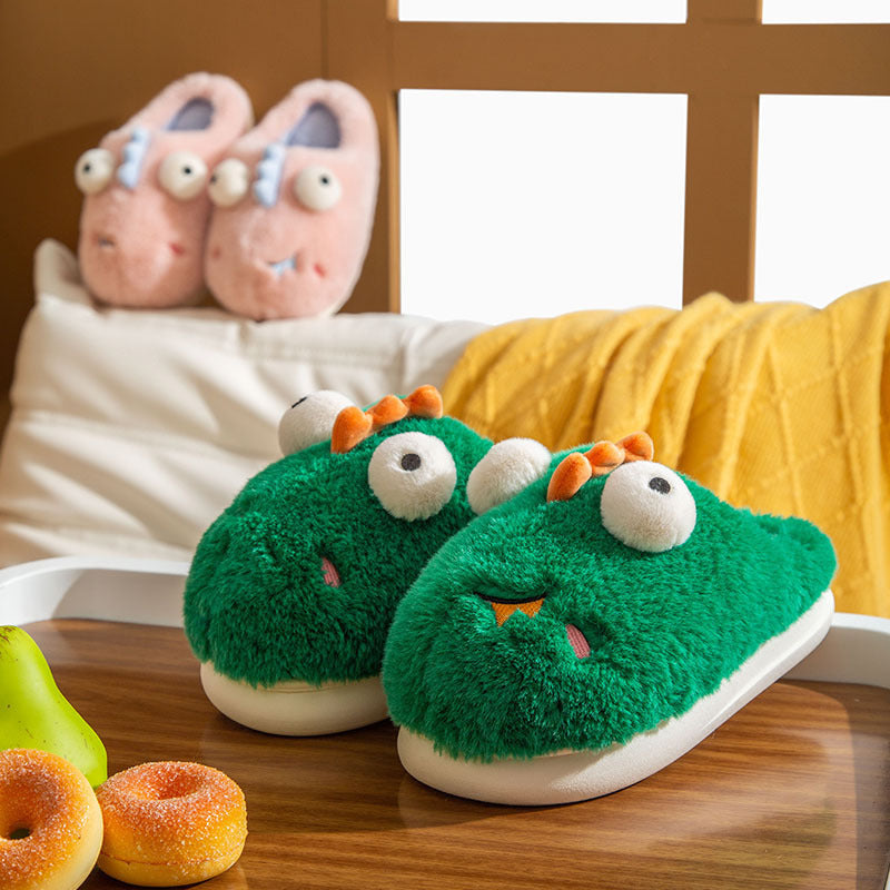Big Eyes Cartoon Monster Fluffy House Slippers
