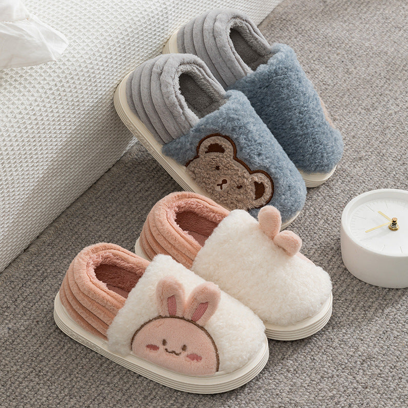 Cartoon Rabbit Fluffy House Slippers
