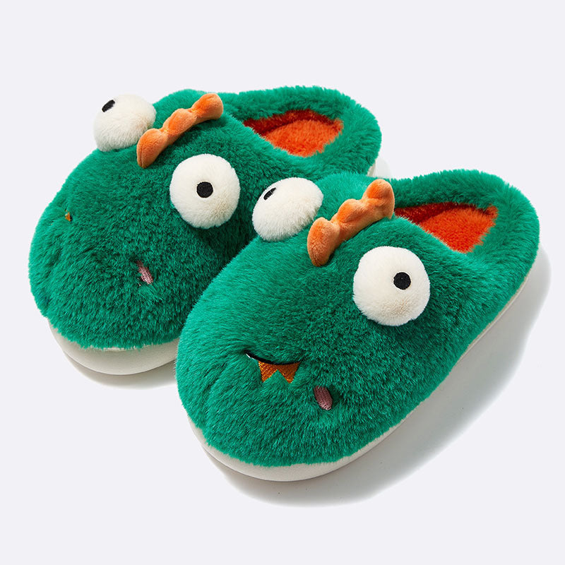 Big Eyes Cartoon Monster Fluffy House Slippers