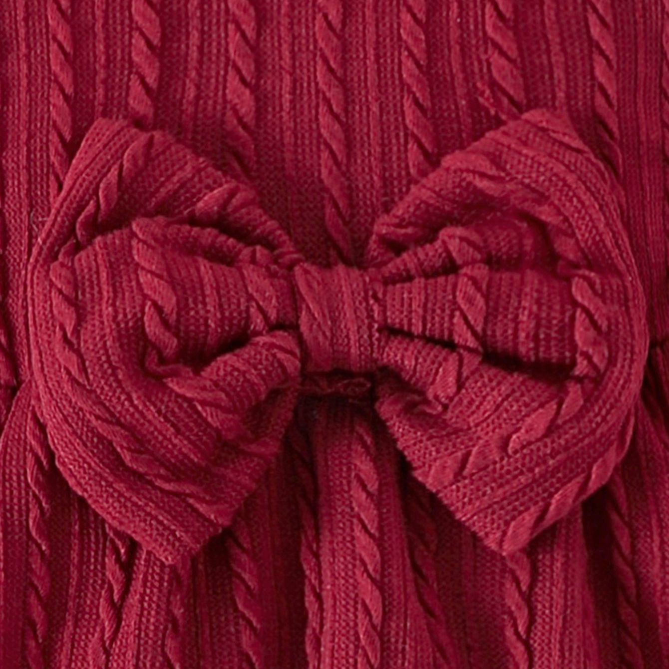 Adorable Bowtie Knit Baby Girl Romper