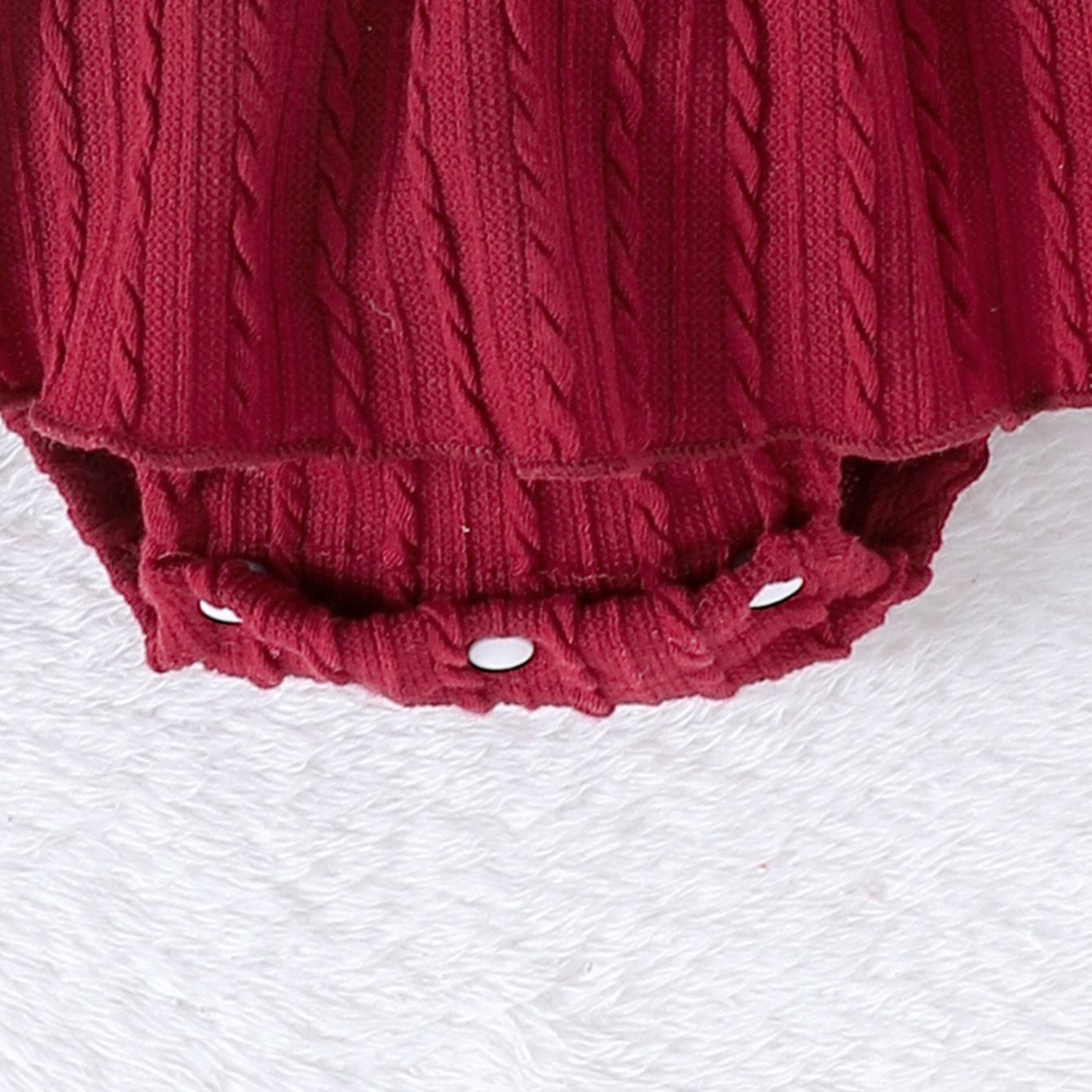 Adorable Bowtie Knit Baby Girl Romper