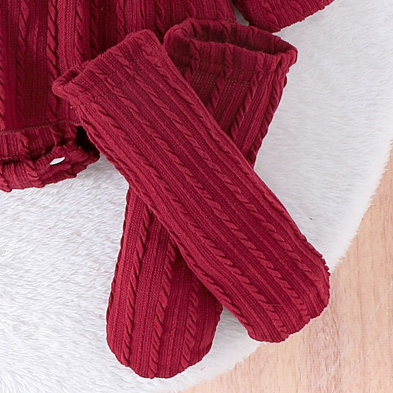 Adorable Bowtie Knit Baby Girl Romper