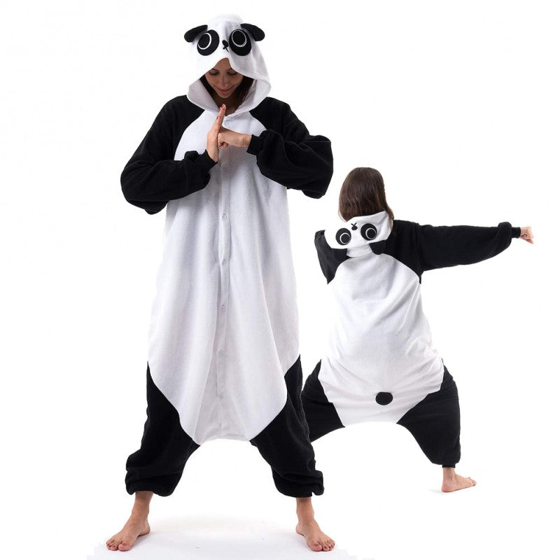 Black White Animal Panda Onesie