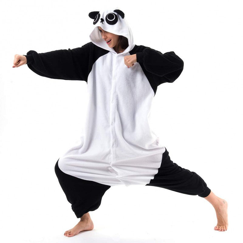 Black White Animal Panda Onesie