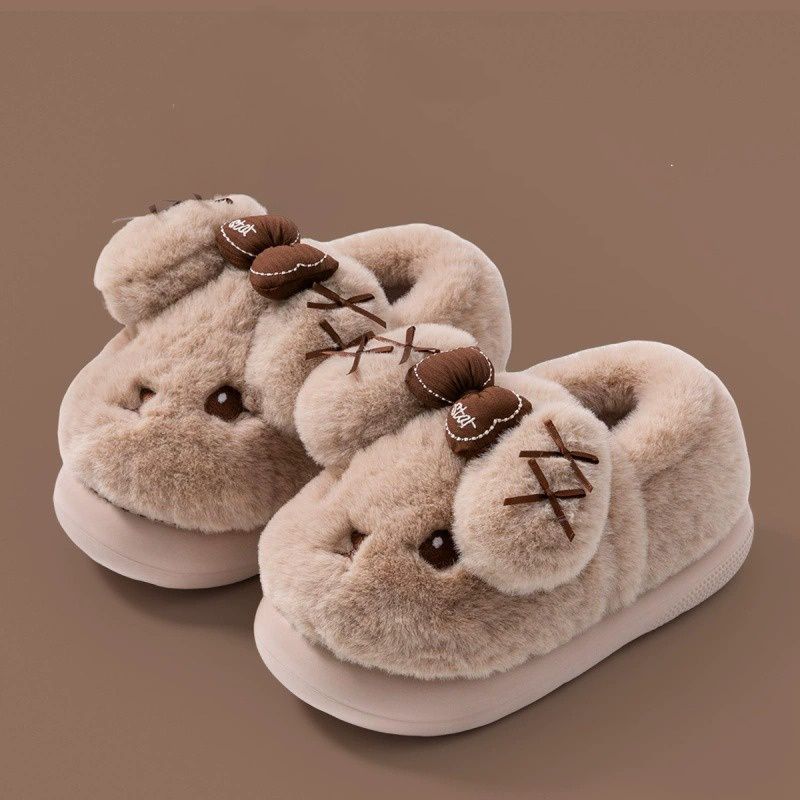 Dog with Bow Tie Thick Sole House Slipper