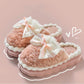Double Layer Bow Tie House Slipper