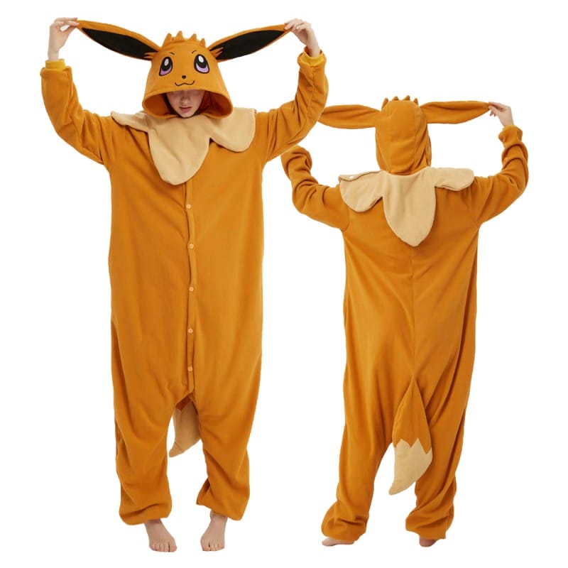 Eevee Pokemon Onesie Species Costume Jumpsuit Pajama 