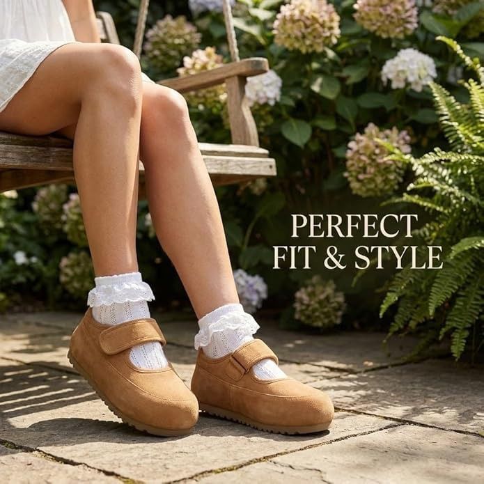 Cloud Walk Fur Lined Round Toe Slip On Suede Slipper