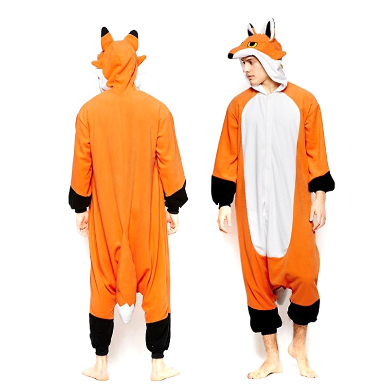 Forest Animal Orange Fox Onesie Men
