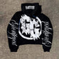 Gothic Glorified Quote Zip Up Hoodie