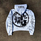 Gothic Glorified Quote Zip Up Hoodie