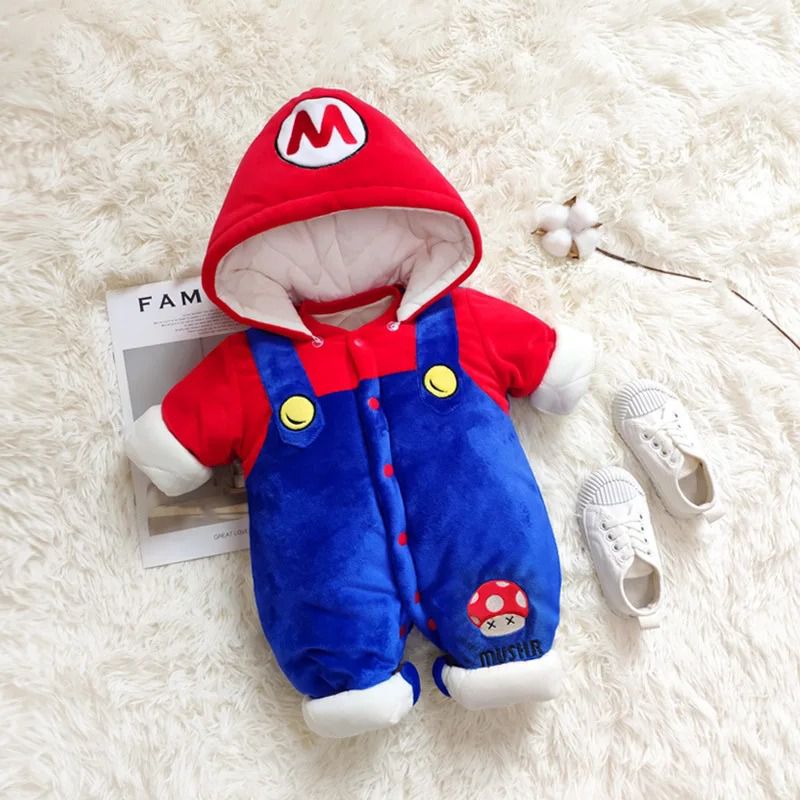 Italian Plumber Game Baby Costume Onesie Romper
