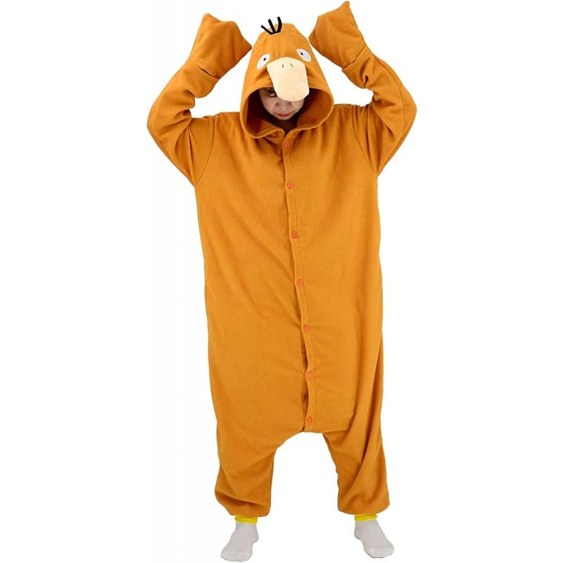 Psyduck Pokemon Onesie Species Costume Jumpsuit Pajama