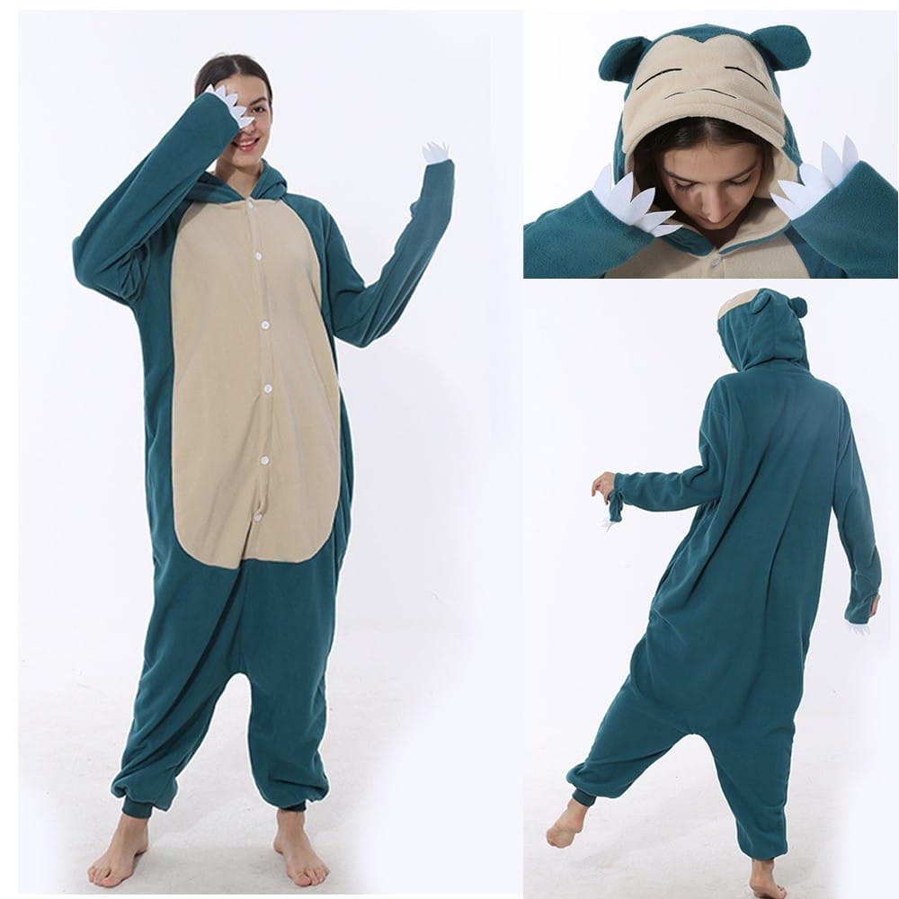 Snorlax Pokemon Onesie Species Costume Jumpsuit Pajama