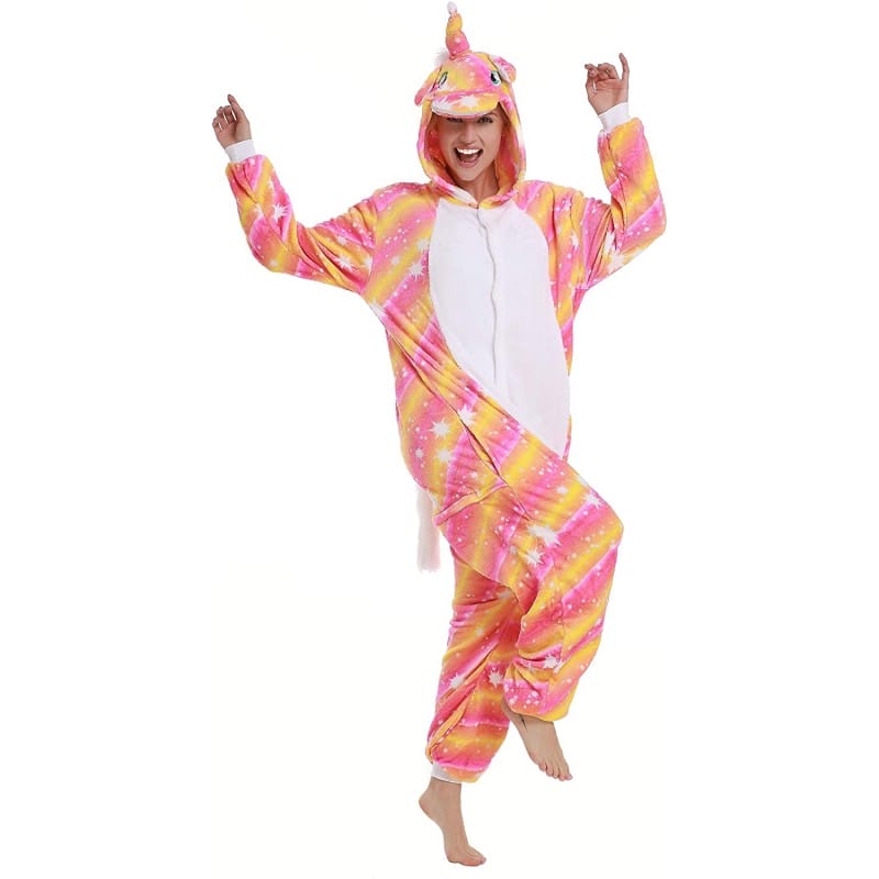 Orange Tie Dye Galaxy Unicorn Onesie