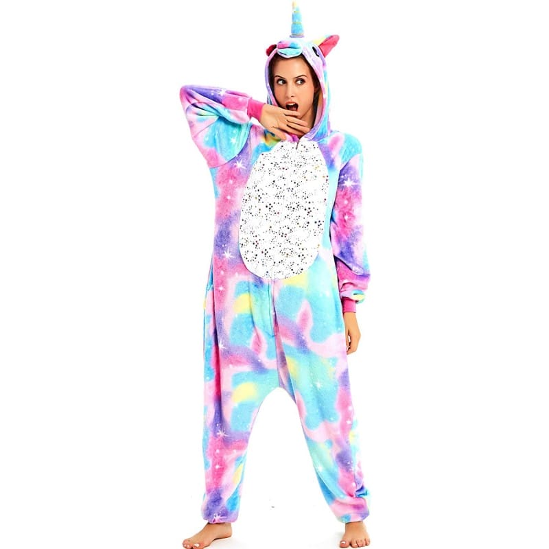 Teal Blue Tie Dye Galaxy Unicorn Onesie