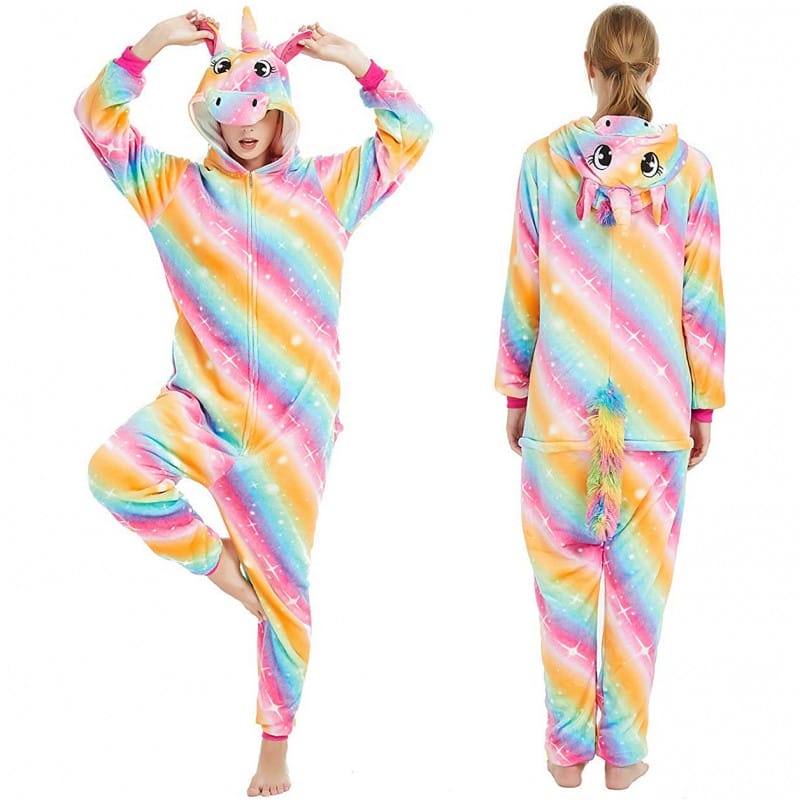 Rainbow Stripe - Tie Dye Galaxy Unicorn Onesie