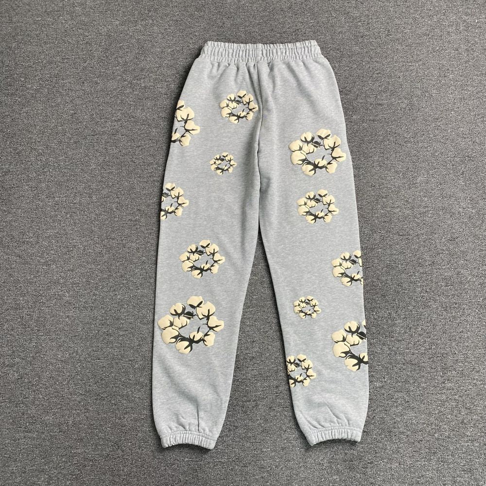 White Cotton Wreath Y2K Pullover Hoodie