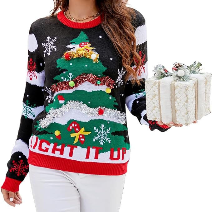 Christmas Tree Ugly Crewneck Sweater