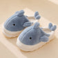 Cute Shark Fluffy House Slippers
