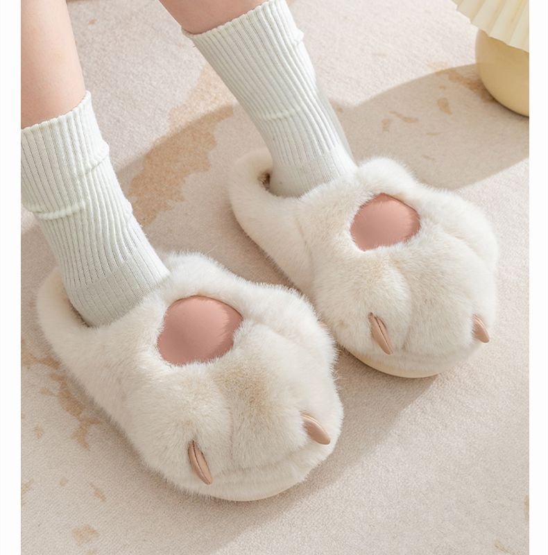 Cat Slippers - Kitty Feet, Fluffy Plush, Ladies Fuzzy Warm Bedroom Shoes – ShoeWee