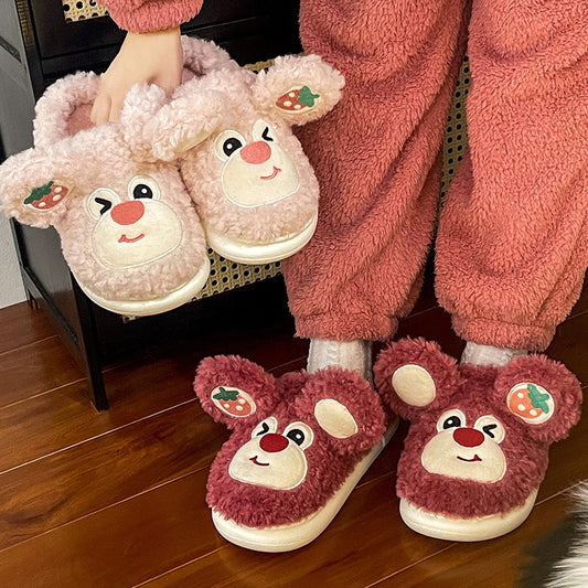 Reindeer Fluffy House Slippers