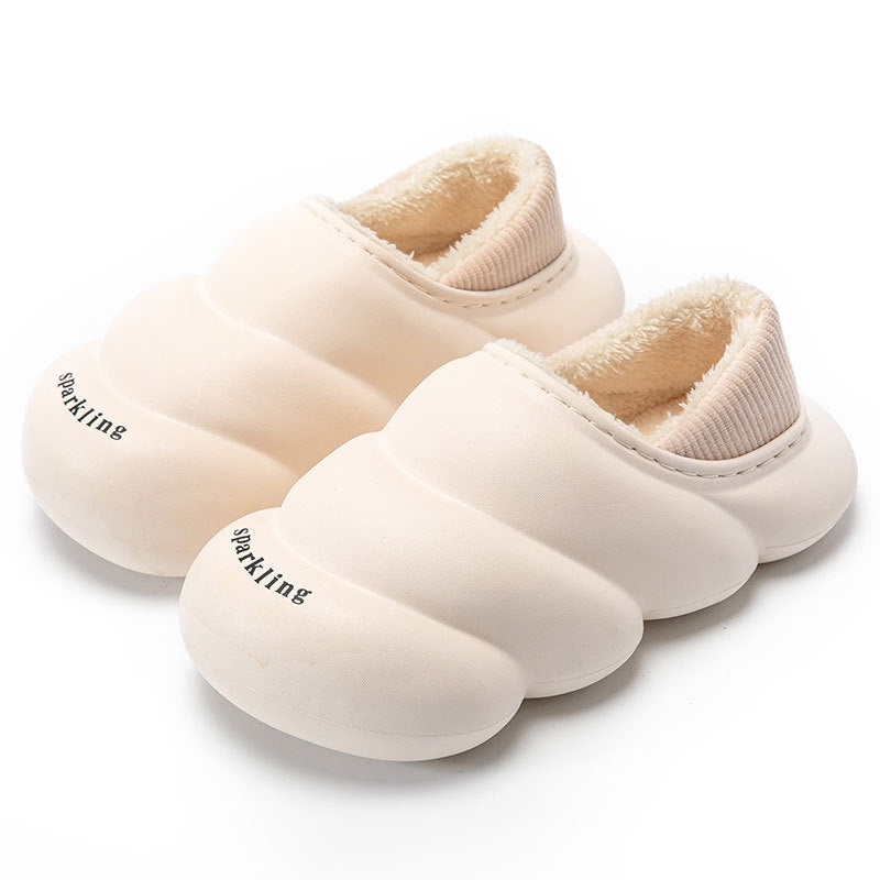 White - Cloud Fuzzy House Slippers