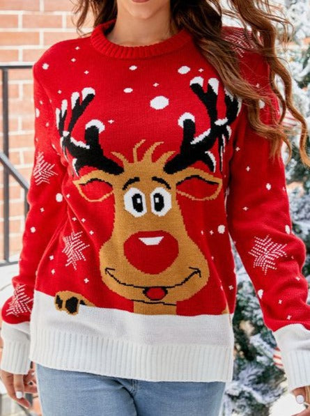 Reindeer Ugly Christmas Crewneck Sweater