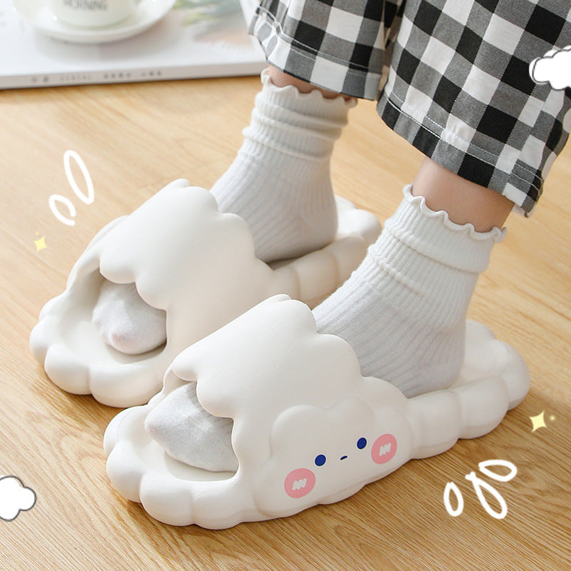 Comfy Soft Smiley Cartoon Cloud Slides