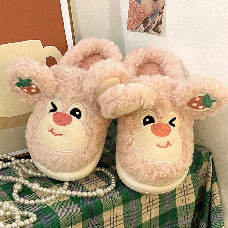 Reindeer Fluffy House Slippers