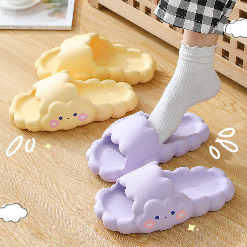 Comfy Soft Smiley Cartoon Cloud Slides