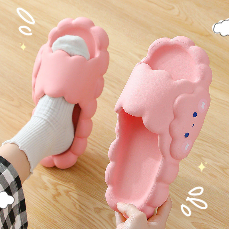 Comfy Soft Smiley Cartoon Cloud Slides