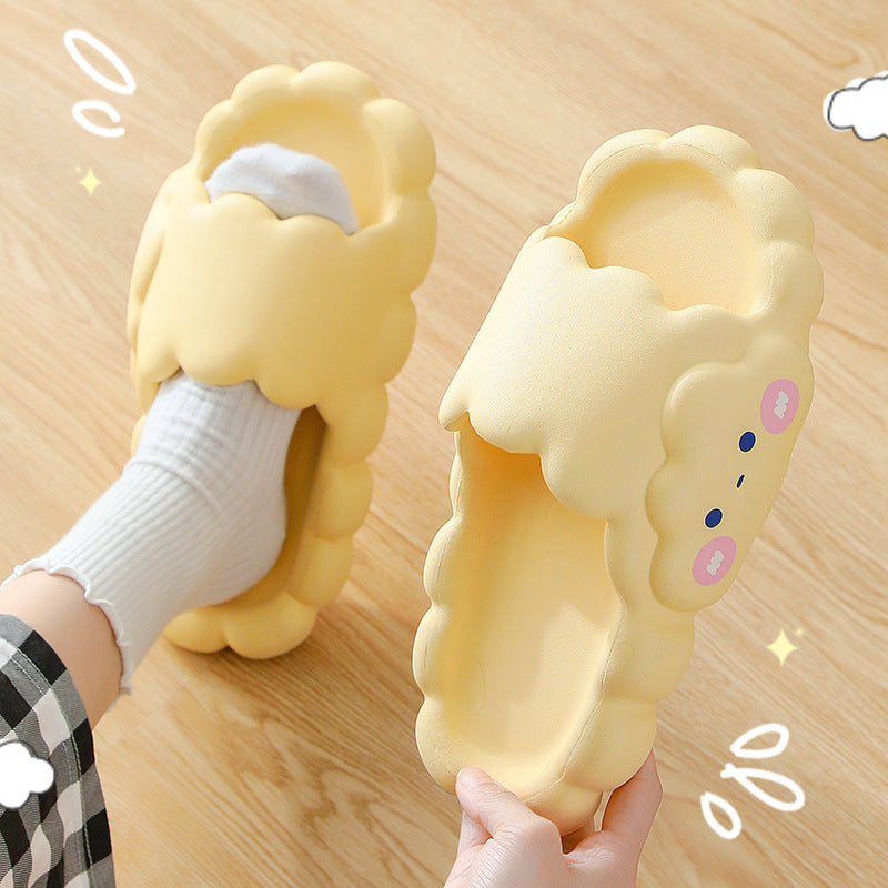 Comfy Soft Smiley Cartoon Cloud Slides