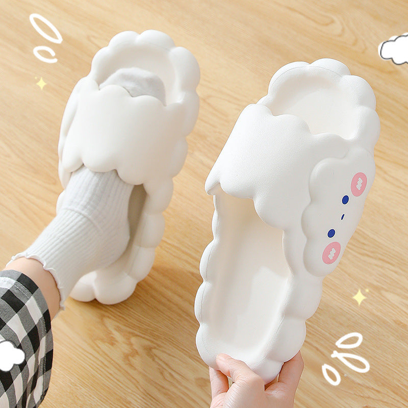 Comfy Soft Smiley Cartoon Cloud Slides